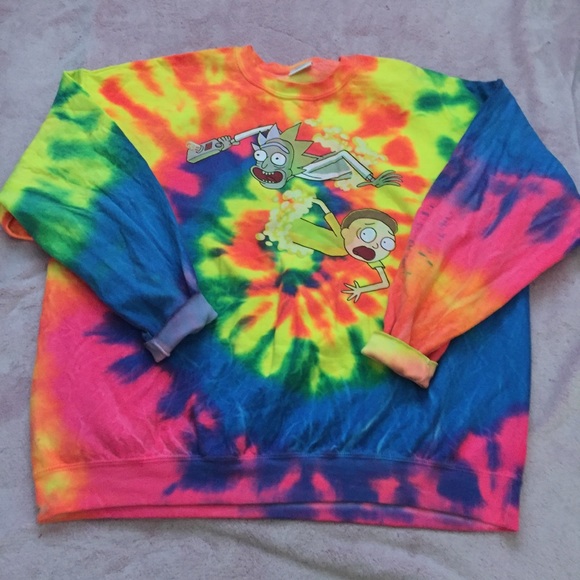 Rick And Morty Sweater Tie Dye